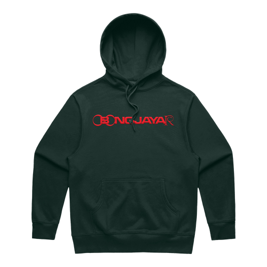 Pine Green Puff Print Hoodie